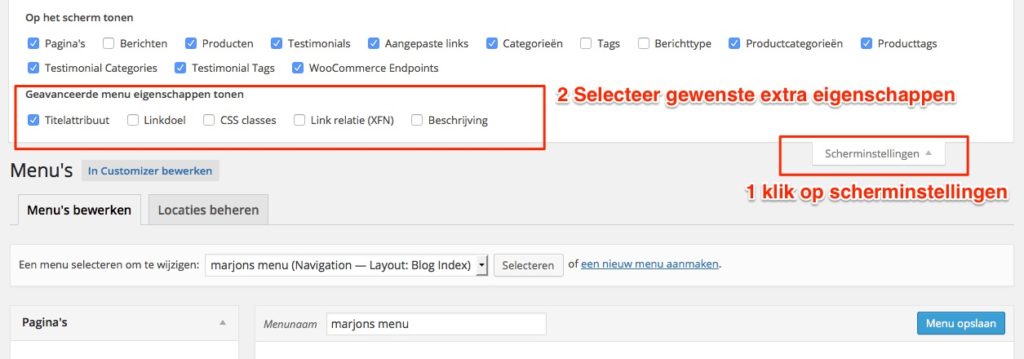 wordpress-menu-aanpassen-extra-eigenschappen