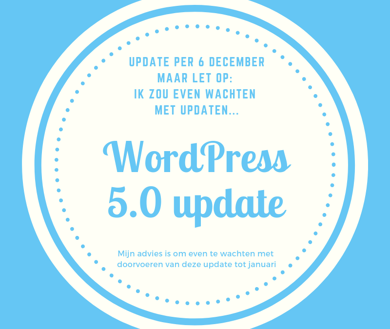 WordPress Update naar v.5.0